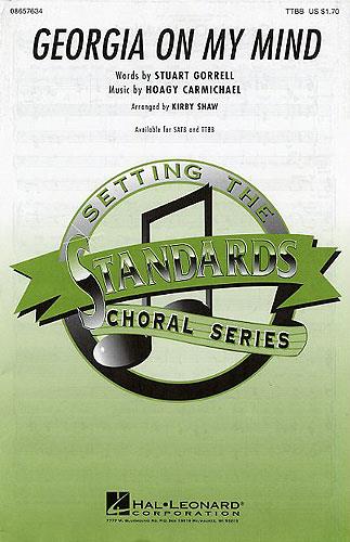 Georgia on my Mind for male chorus  and piano (guitar, bass and drums ad lib)  score