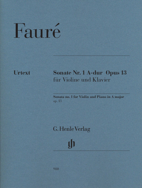 Sonate A-Dur Nr.1 op.13&nbsp;&nbsp;für Violine und Klavier&nbsp;&nbsp;