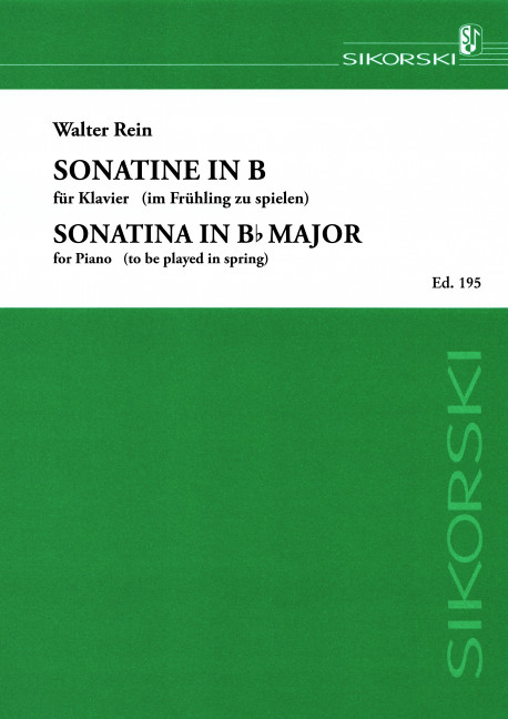 Sonatine in B - im Frühling zu spielen&nbsp;&nbsp;für Klavier&nbsp;&nbsp;