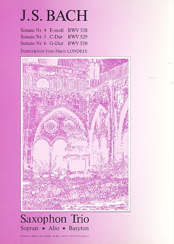 6 Sonates en trio Band 2 für 3 Saxophone&nbsp;&nbsp;(SABar)&nbsp;&nbsp;Partitur und Stimmen