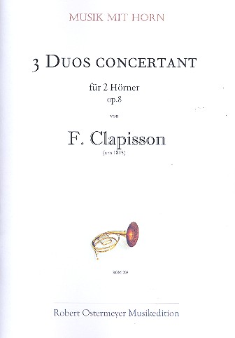 3 Duos concertant op.8 für 2 Hörner  Partitur  
