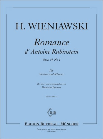 Romance d'Antoine Rubinstein op.44,1  für Violine und Klavier  