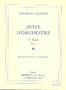 Suite no.1 op.9 pour orchestre  partition de poche  