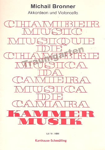 Traumgarten für Violoncello und&nbsp;&nbsp;Bajan-Akkordeon&nbsp;&nbsp;Partitur und Stimme