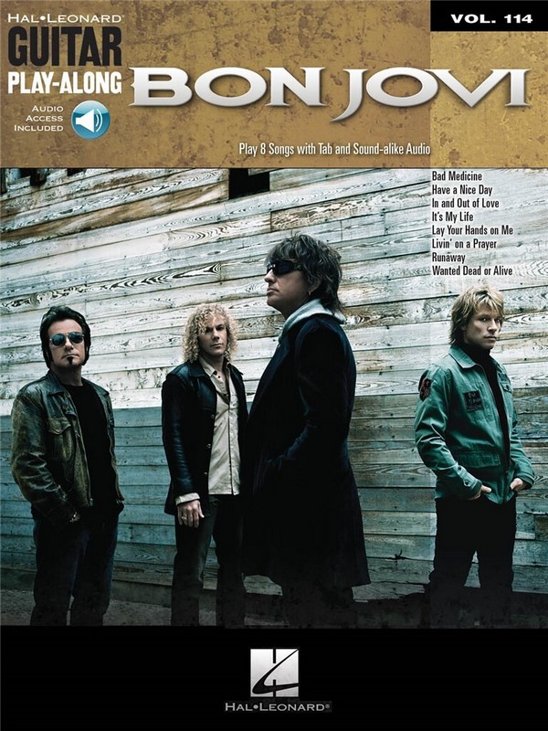 Bon Jovi (+CD): guitar playalong vol.114&nbsp;&nbsp;songbook vocal/guitar/tab&nbsp;&nbsp;