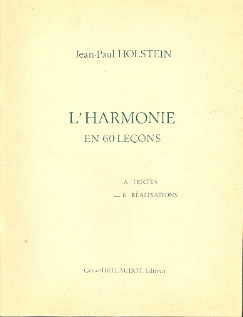 L'harmonie en 60 lecons vol.B réalisations    