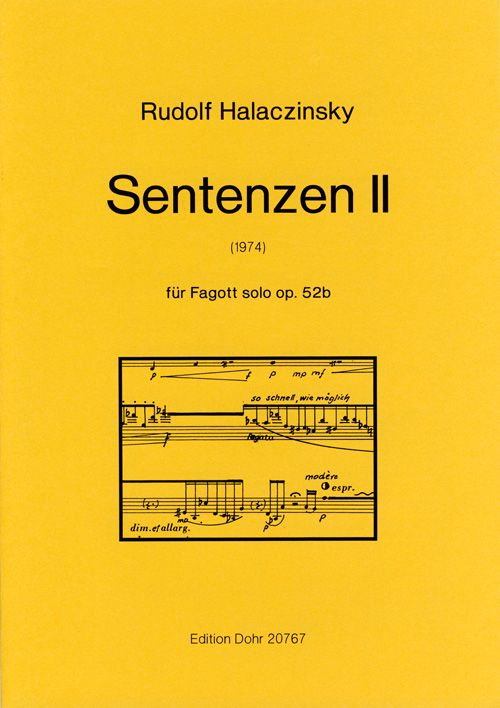 Sentenzen II op.52b für Fagott    