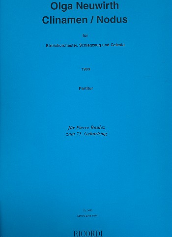 Clinamen  und  Nodus für Schlagzeug,  Celesta und Streichorchester  Partitur