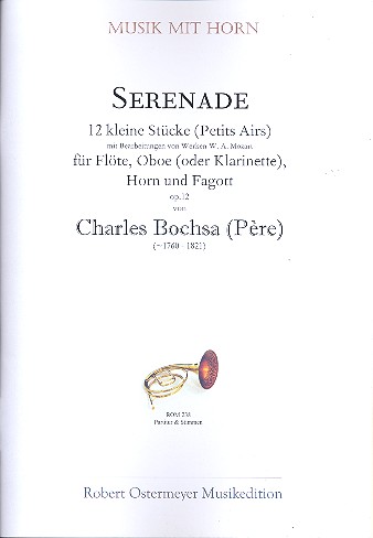 Serenade op.12 für Flöte, Oboe (Klarinette),  Horn und Fagott  Partitur und Stimmen