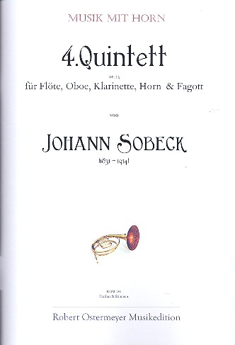 Quintett Nr.4 op.23 für Flöte, Oboe,  Klarinette, Horn und Fagott  Partitur und Stimmen
