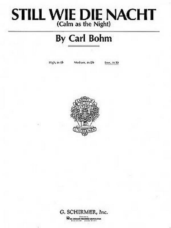 Still wie die Nacht für Gesang (tief)  und Klavier (dt/en)  
