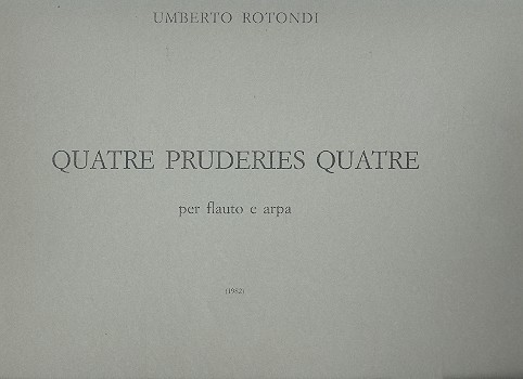 4 Preluderies quatre   per flauto e arpa  