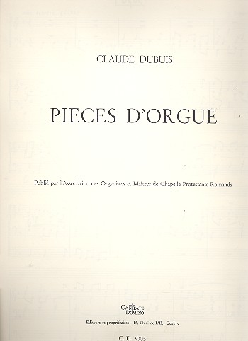 Pieces d'orgue&nbsp;&nbsp;&nbsp;&nbsp;