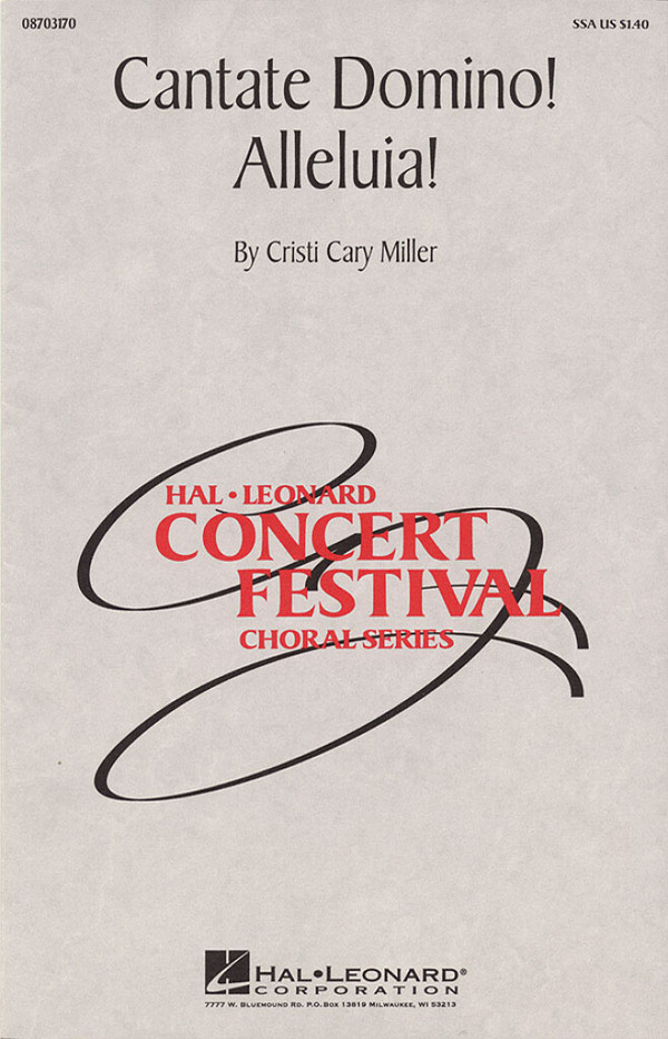 Cantate Domino - Alleluia&nbsp;&nbsp;for female chorus and piano&nbsp;&nbsp;score