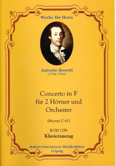 Konzert F-Dur für 2 Hörner und Orchester  für 2 Hörner und Klavier  Stimmen