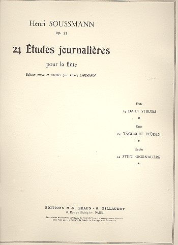 24 Études journalières op.53  pour flute  
