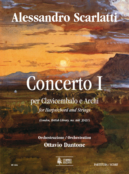 Concerto no.1 for harpsichord and strings  score  