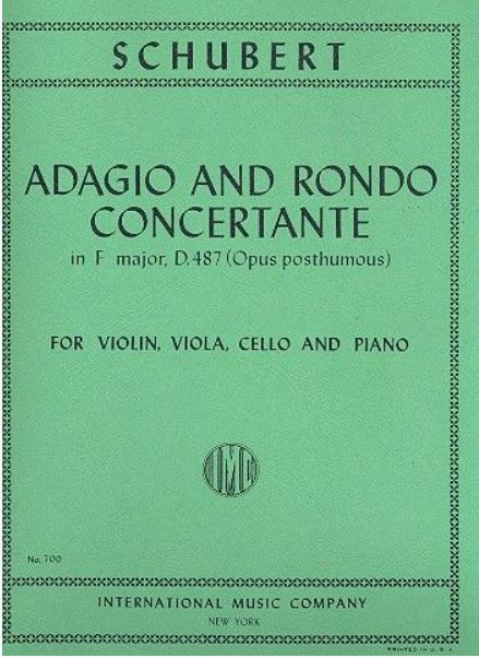 Adagio und Rondo concertante F-Dur D487  für Violine, Viola, Violoncello und Klavier  Stimmen
