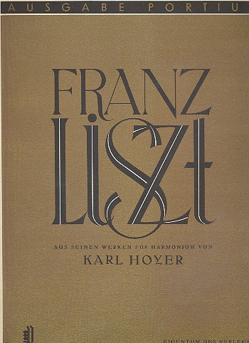 Franz Liszt Aus seinen Werken für  Harmonium  