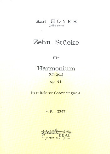 10 Stücke op.41   für Harmonium (Orgel)  