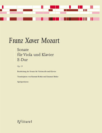 Sonate E-Dur op.19  für Viola und Klavier  2 Spielpartituren (Verlagskopie)