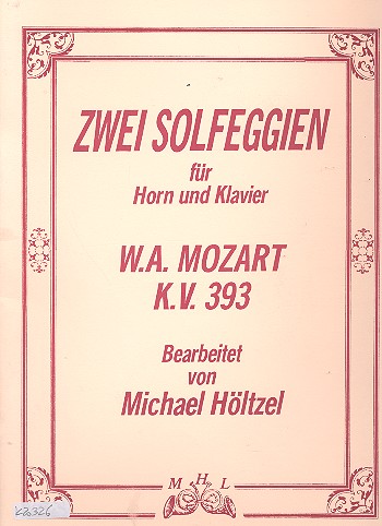 2 Solfeggien KV393 für Horn und Klavier    