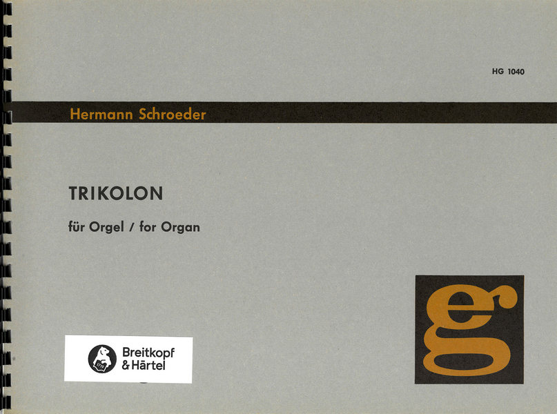 Trikolon&nbsp;&nbsp;für Orgel&nbsp;&nbsp;