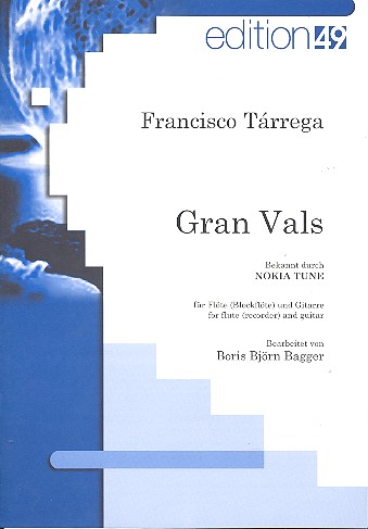 Gran Vals  für Flöte (Blockflöte) und Gitarre  