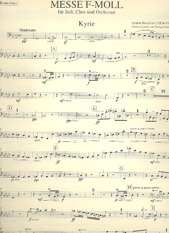 Messe f-Moll WAB28&nbsp;&nbsp;für Soli, Chor und Orchester&nbsp;&nbsp;Kontrabass
