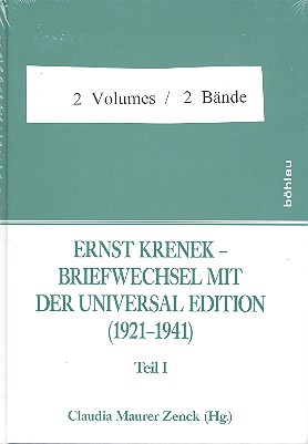 Briefwechsel mit der Universal Edition  1921-1941  in 2 Bänden