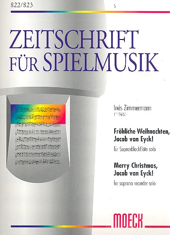 Fröhliche Weihnachten, Jacob van Eyck!  für Sopranblockflöte  
