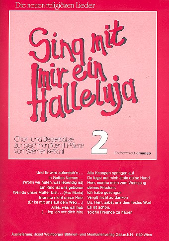 Sing mit mir ein Halleluja Band 2&nbsp;&nbsp;für gem Chor und Instrumente&nbsp;&nbsp;Chorpartitur