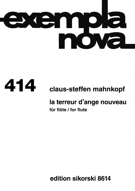 La terreur d'ange nouveau für Flöte&nbsp;&nbsp;&nbsp;&nbsp;