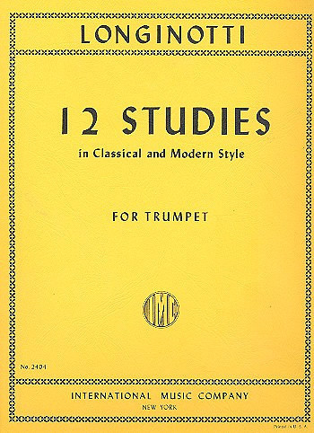 12 studies in modern and classical style&nbsp;&nbsp;for trumpet&nbsp;&nbsp;