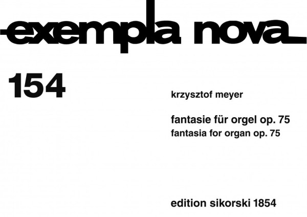 Fantasie op.75  für Orgel  