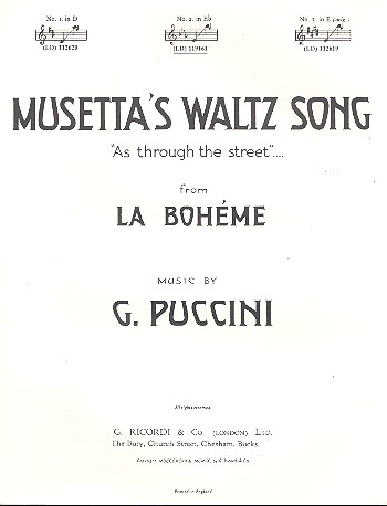 Quando me'n vo soletta per la via (Es-Dur)&nbsp;&nbsp;für Sopran und Klavier (it/en)&nbsp;&nbsp;