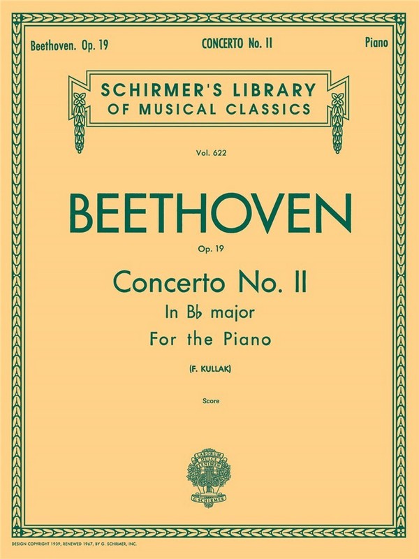 Concerto no.2 op.19&nbsp;&nbsp;for piano&nbsp;&nbsp;