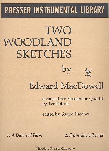2 Woodland Sketches  for 4 saxophones (AATBar)  score and parts