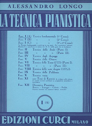 Tecnica pianistica vol.1a&nbsp;&nbsp;&nbsp;&nbsp;