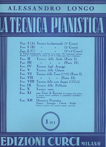 Tecnica pianistica vol.1c&nbsp;&nbsp;&nbsp;&nbsp;