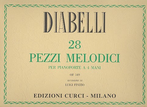 28 Pezzi melodici op.149 per pianoforte  a 4 mani  partitura