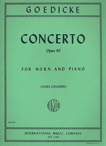 Concerto in F Major op.40  for horn and orchestra  for horn and piano
