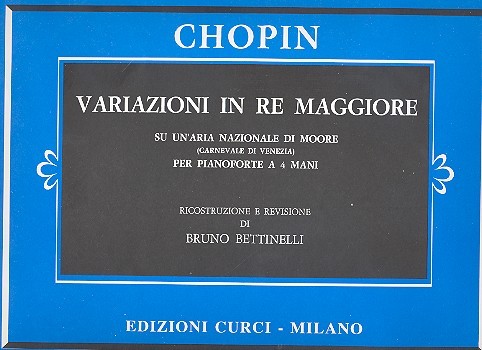 Variationen D-Dur über Carneval von&nbsp;&nbsp;Venedig für Klavier zu 4 Händen&nbsp;&nbsp;Spielpartitur