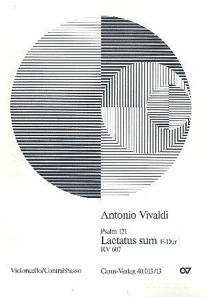 Laetatus sum F-Dur RV607 für gem Chor,&nbsp;&nbsp;Streicher und Bc&nbsp;&nbsp;Violoncello/Kontrabass