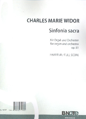 Sinfonia sacra op.81 für Orgel und  Orchester  Partitur