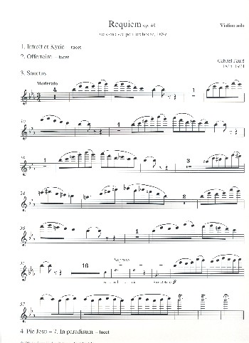 Requiem op.48&nbsp;&nbsp;für Soli, gem Chor und Kammerorchester&nbsp;&nbsp;Violine solo