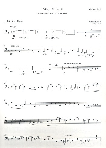 Requiem op.48&nbsp;&nbsp;für Soli, gem Chor und Kammerorchester&nbsp;&nbsp;Violoncello 2