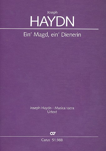 Ein' Magd ein' Dienerin Hob.XXIIId:1&nbsp;&nbsp;für Sopran und Instrumente&nbsp;&nbsp;Partitur
