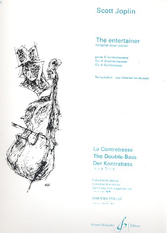The Entertainer pour 4 contrebasses&nbsp;&nbsp;partition et parties&nbsp;&nbsp;