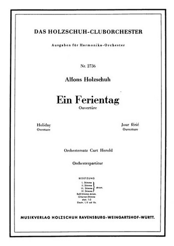 Ein Ferientag für Harmonika-Orchester  Partitur  